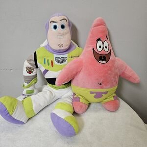 Buzz Lightyear and Patrick Star Plush Toy Set